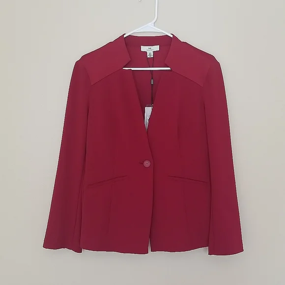 H by Halston Jackets Coats Halston Red Blazer Poshmark